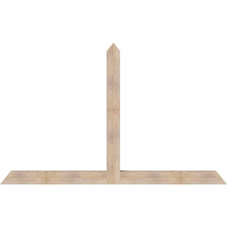 Ekena Millwork Portland Smooth Timber Gable Bracket, Douglas Fir, 96"W x 60"H x 5 1/2"D x 5 1/2"F, 15/12 Pitch GBW096X60X0606POR00SDF